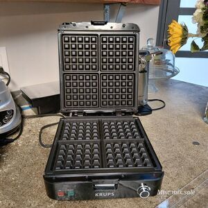 Replacement Plates only -For Krups 4-slice Waffle Maker Model GQ502